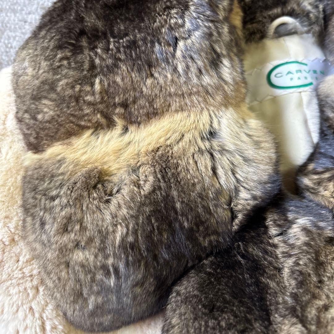 フランス　CＡＲＶＥＮ　ミンク　チンチラコート