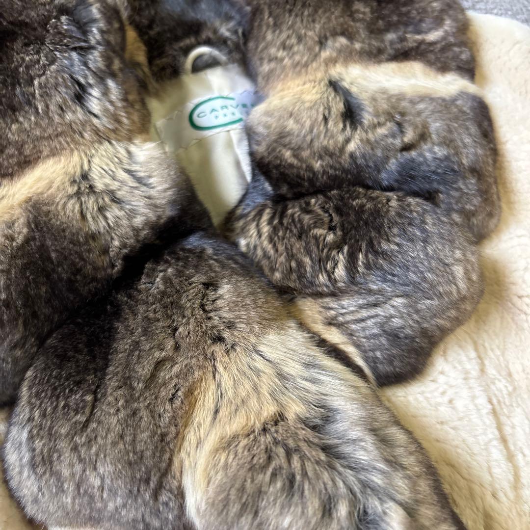 フランス　CＡＲＶＥＮ　ミンク　チンチラコート