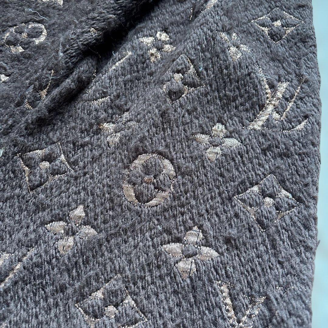 LOUIS VUITTON ブラウン マフラー フリンジ付き