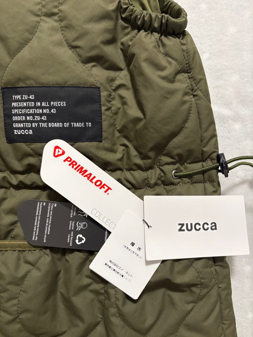zuccaズッカオリーブ色 キルティングベスト