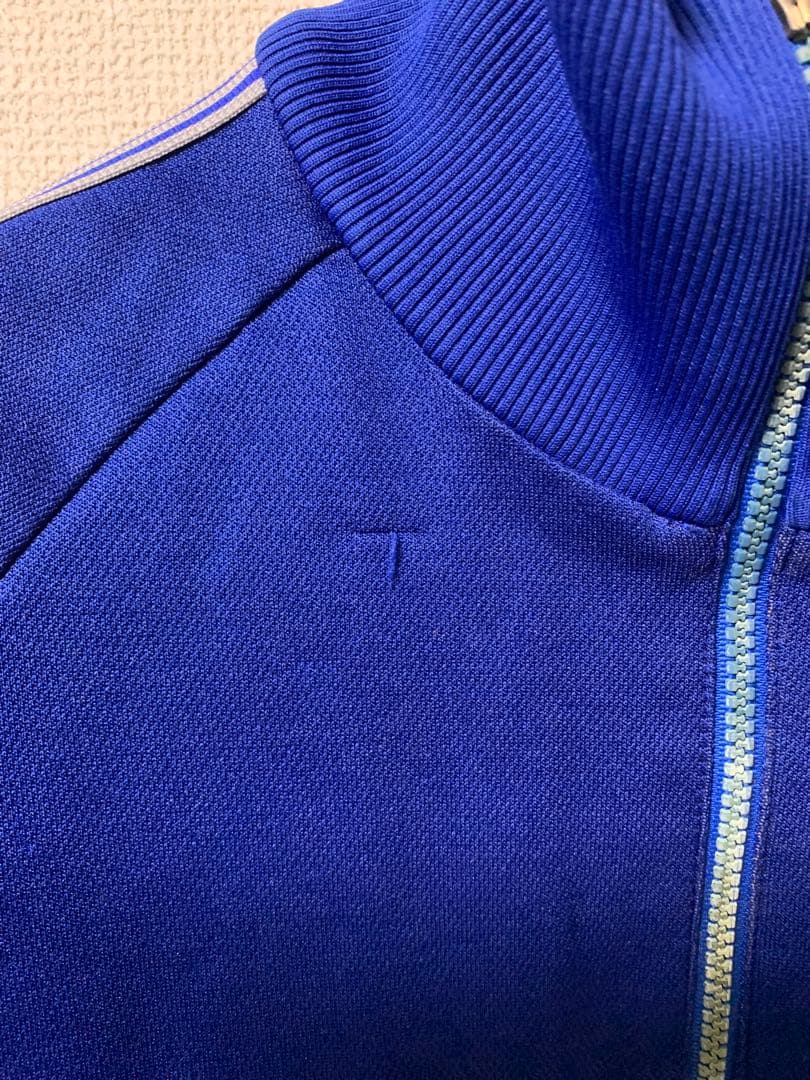 adidas アディダス デサント ジャージ L 青 古着 70s～80s