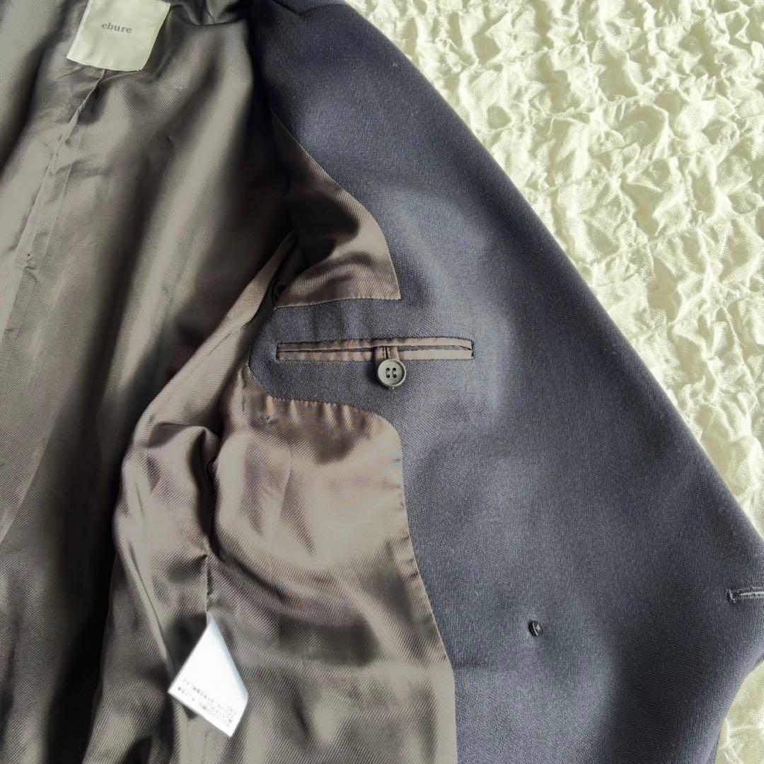 【美品 エブール ライトドライウール 6釦ダブルジャケット 近年モデル 金ボタン