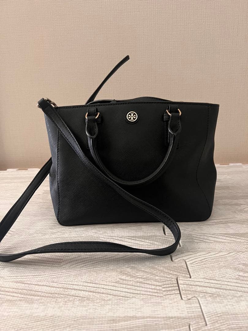 【美品】Tory Burch ブラックショルダーバッグ　2way