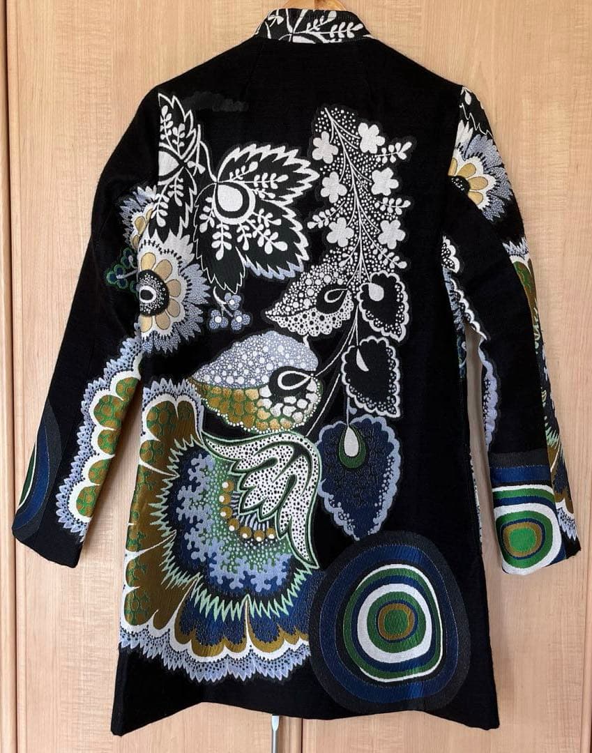 Desigual デシグアル コート 総柄 ゴブラン織 刺繍 40