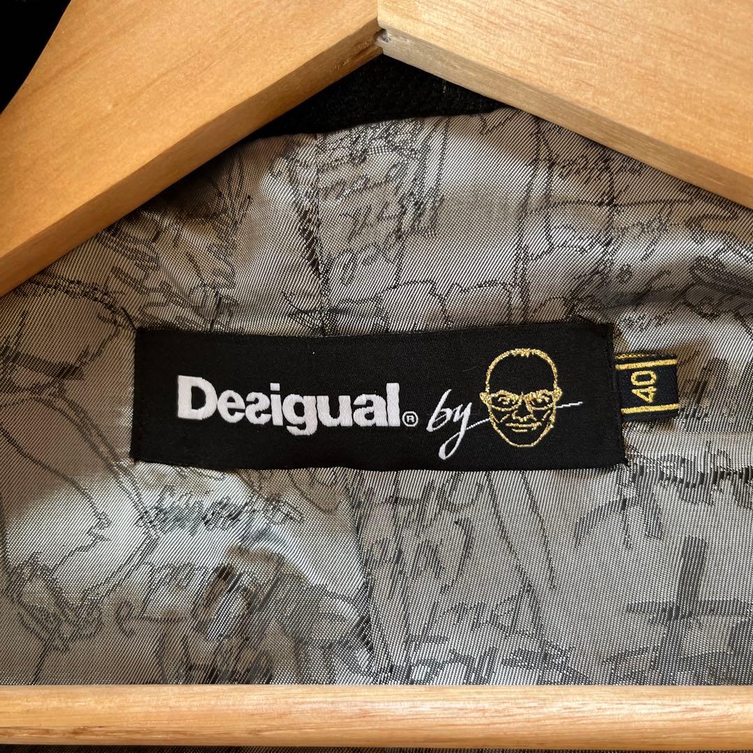Desigual デシグアル コート 総柄 ゴブラン織 刺繍 40