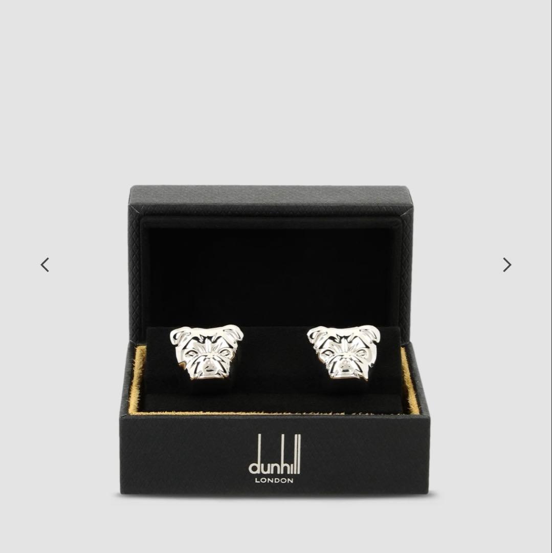 未使用品　dunhill ダンヒル　シルバー　ブルドッグカフリンクス