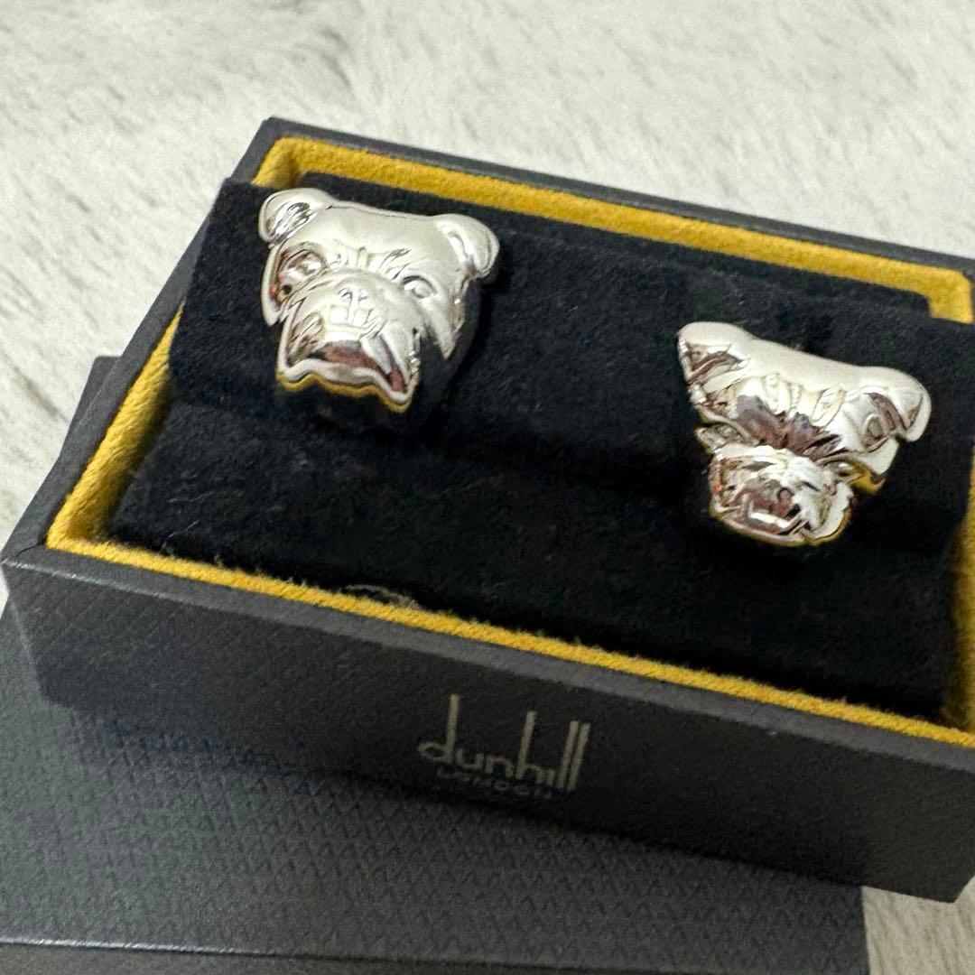 未使用品　dunhill ダンヒル　シルバー　ブルドッグカフリンクス