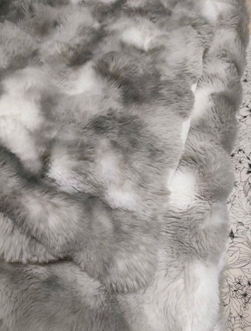 Francfranc WARMYポコモコファー　掛布団カバーシングル　枕カバー