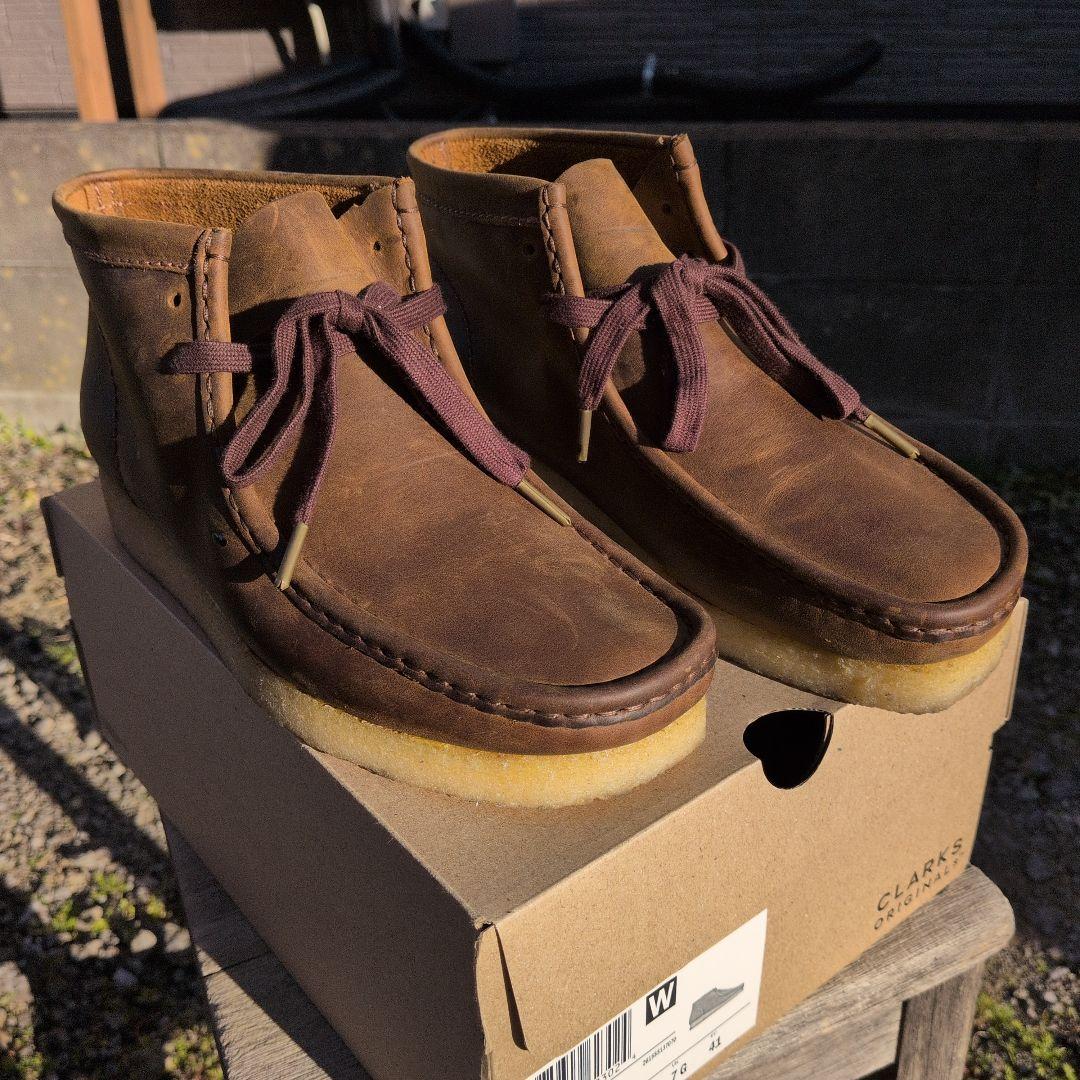 クラークス・ワラビー 　ビーズワックス　US8・　UK7 新品同様!!