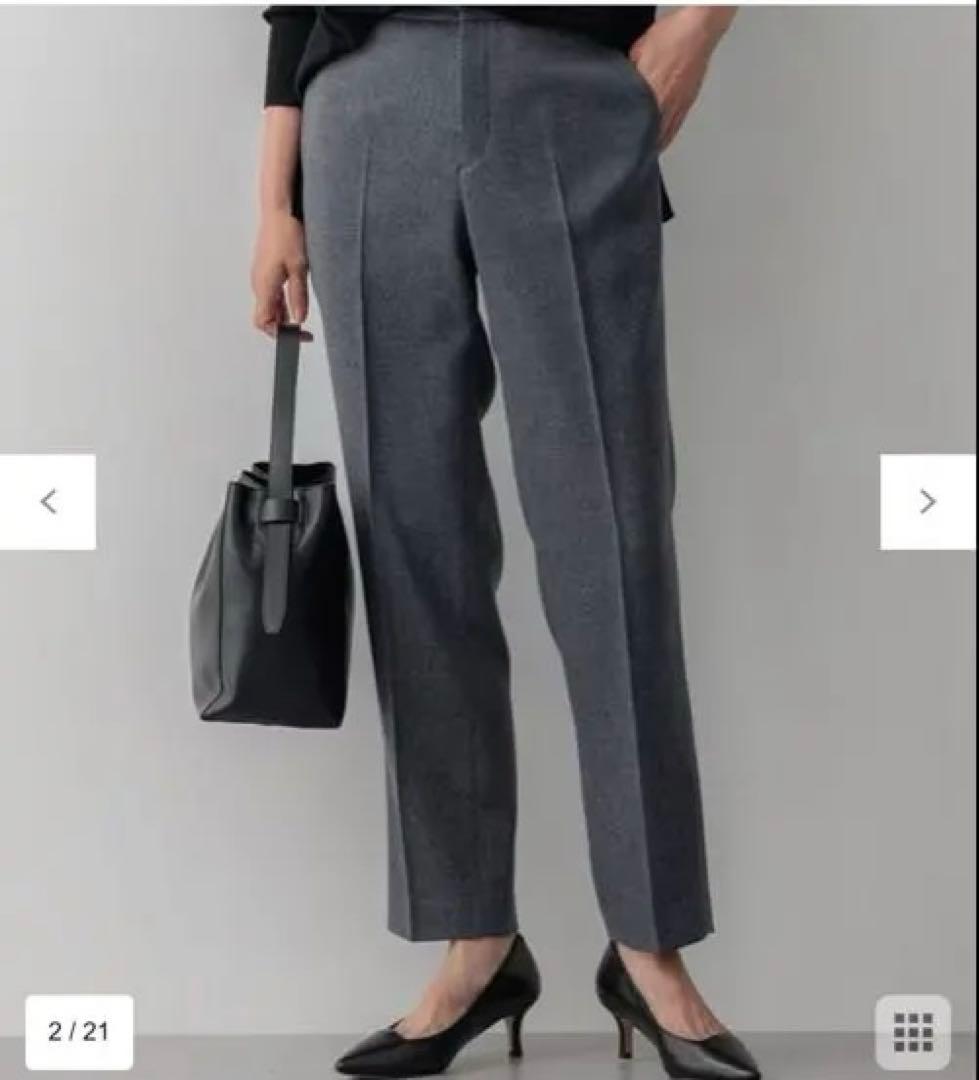 23区　未使用品　オンワードノーカラージャケット パンツスーツ　グレー 44