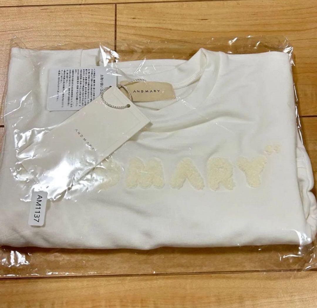 【新品】Andmary Mary logo tops white