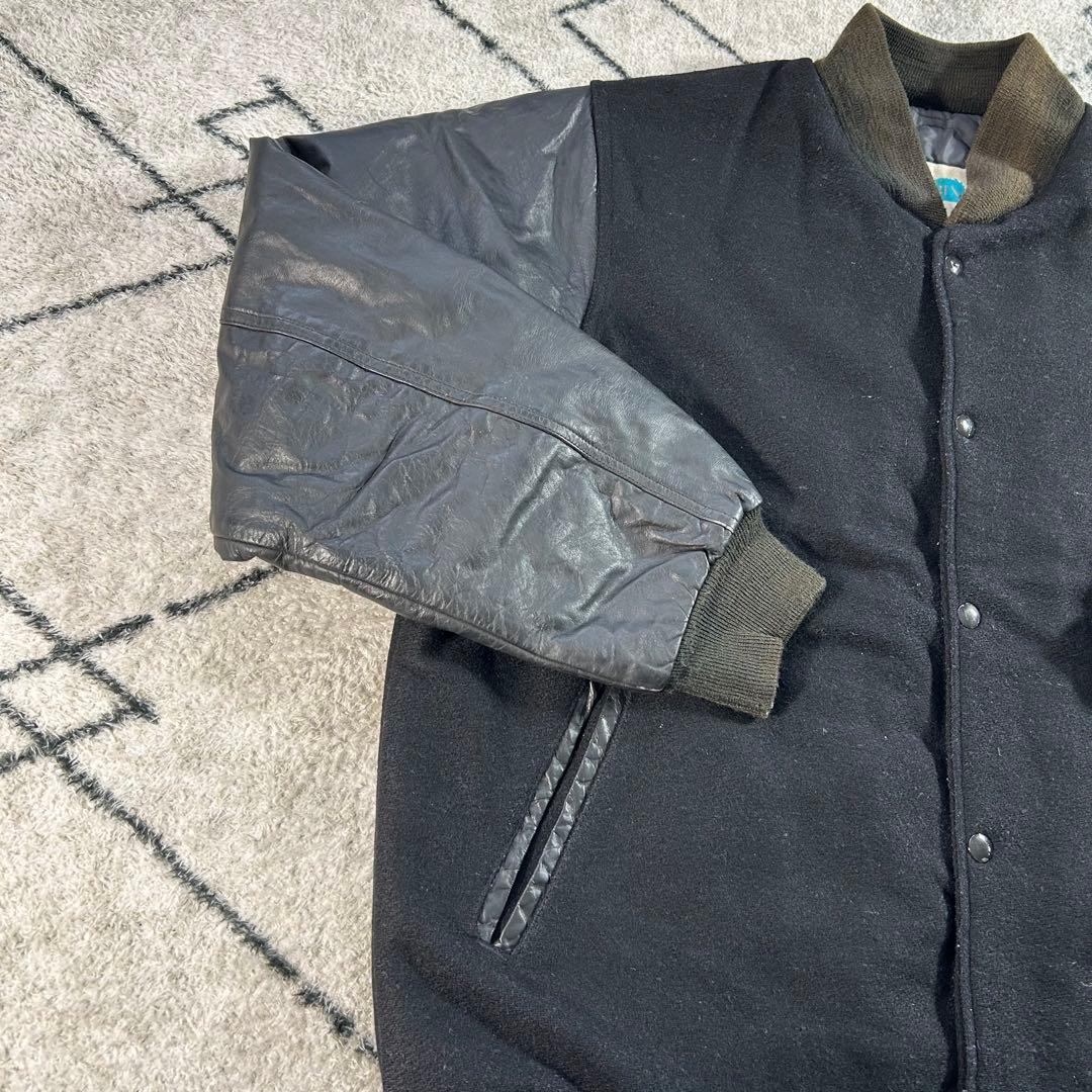 【USA製】90s 希少 ハードロックカフェ スタジャン 刺繍 ニューヨーク L