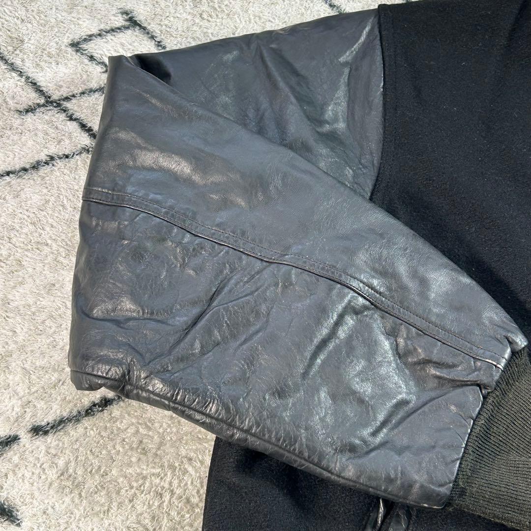 【USA製】90s 希少 ハードロックカフェ スタジャン 刺繍 ニューヨーク L