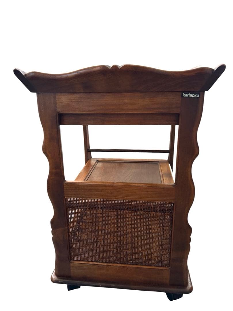 【カリモク】 キッチンワゴン キャスターつき アンティーク