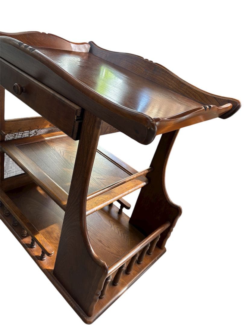 【カリモク】 キッチンワゴン キャスターつき アンティーク