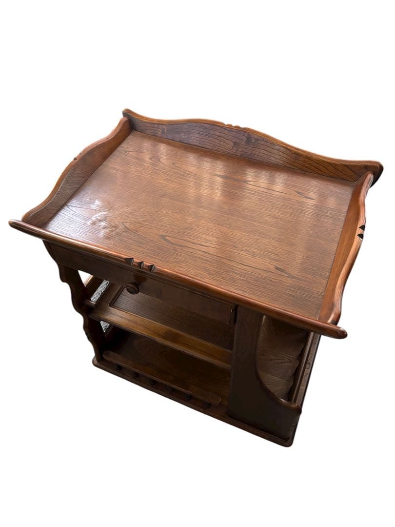 【カリモク】 キッチンワゴン キャスターつき アンティーク