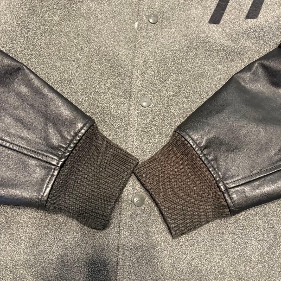 NIKE NASA 蛍光ロゴ　レザー切り替え　希少デザイン　肉厚ジャケット