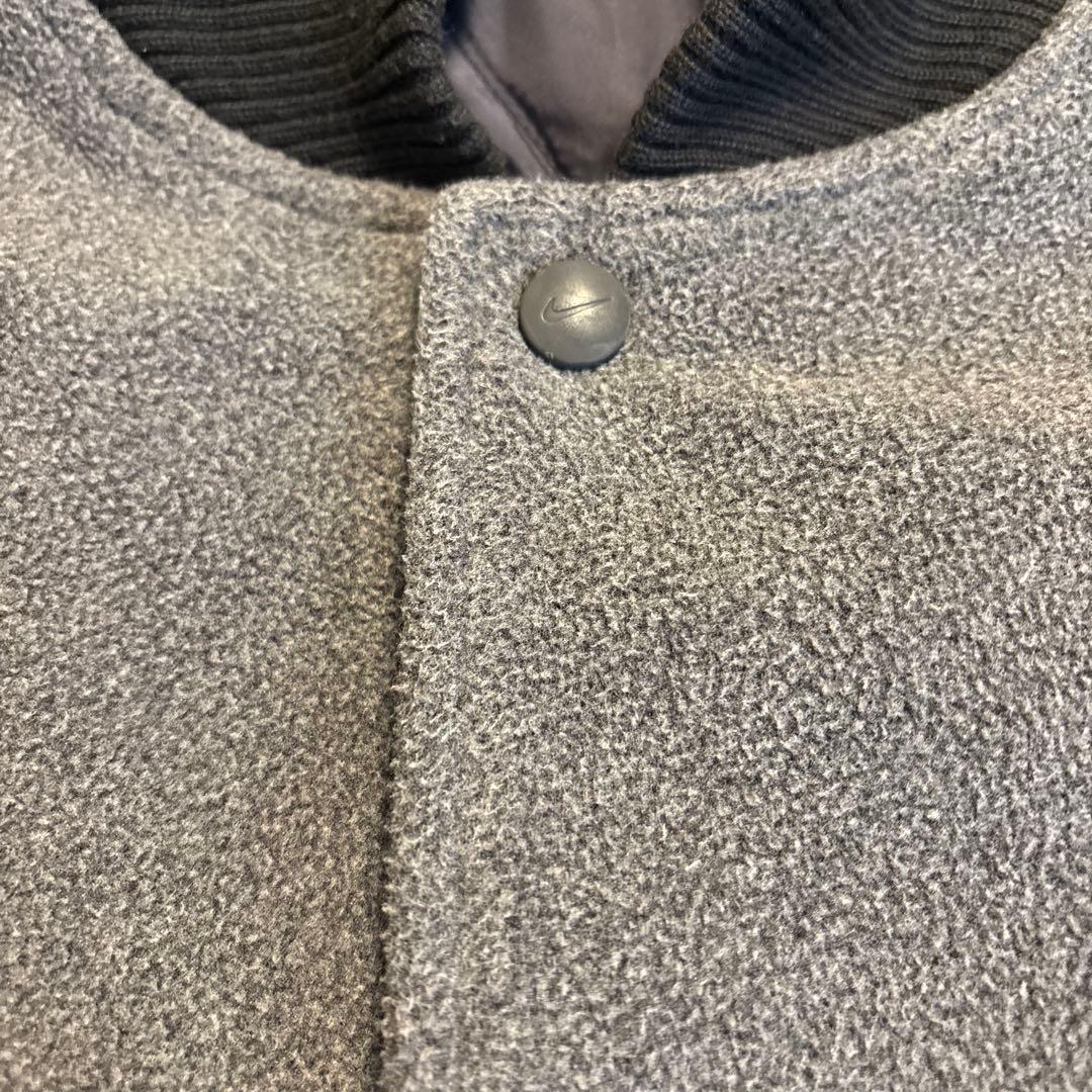 NIKE NASA 蛍光ロゴ　レザー切り替え　希少デザイン　肉厚ジャケット