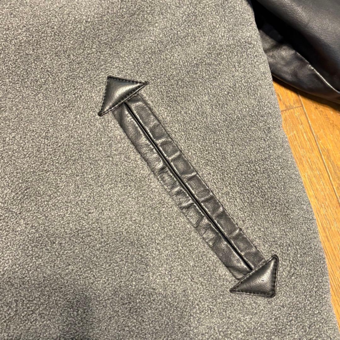 NIKE NASA 蛍光ロゴ　レザー切り替え　希少デザイン　肉厚ジャケット