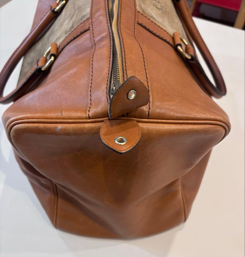 ChristianDior ディオール　ボストンバッグ　茶色　革　スエード