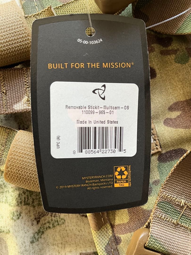 【新品】ミステリーランチ REMOVABLE stick it マルチカム