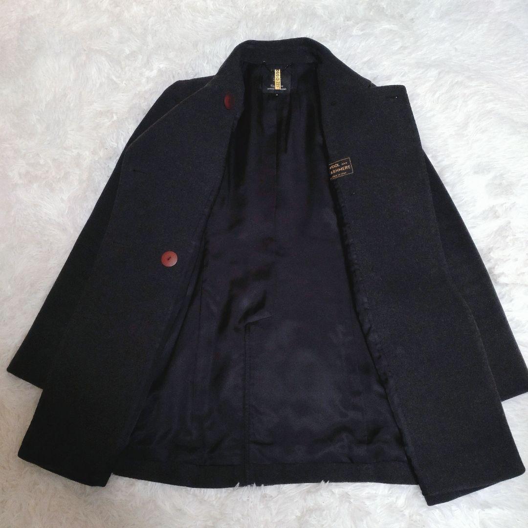 美品✨️23区 カシミヤ混 ダブルチェスターコート ブラック 38