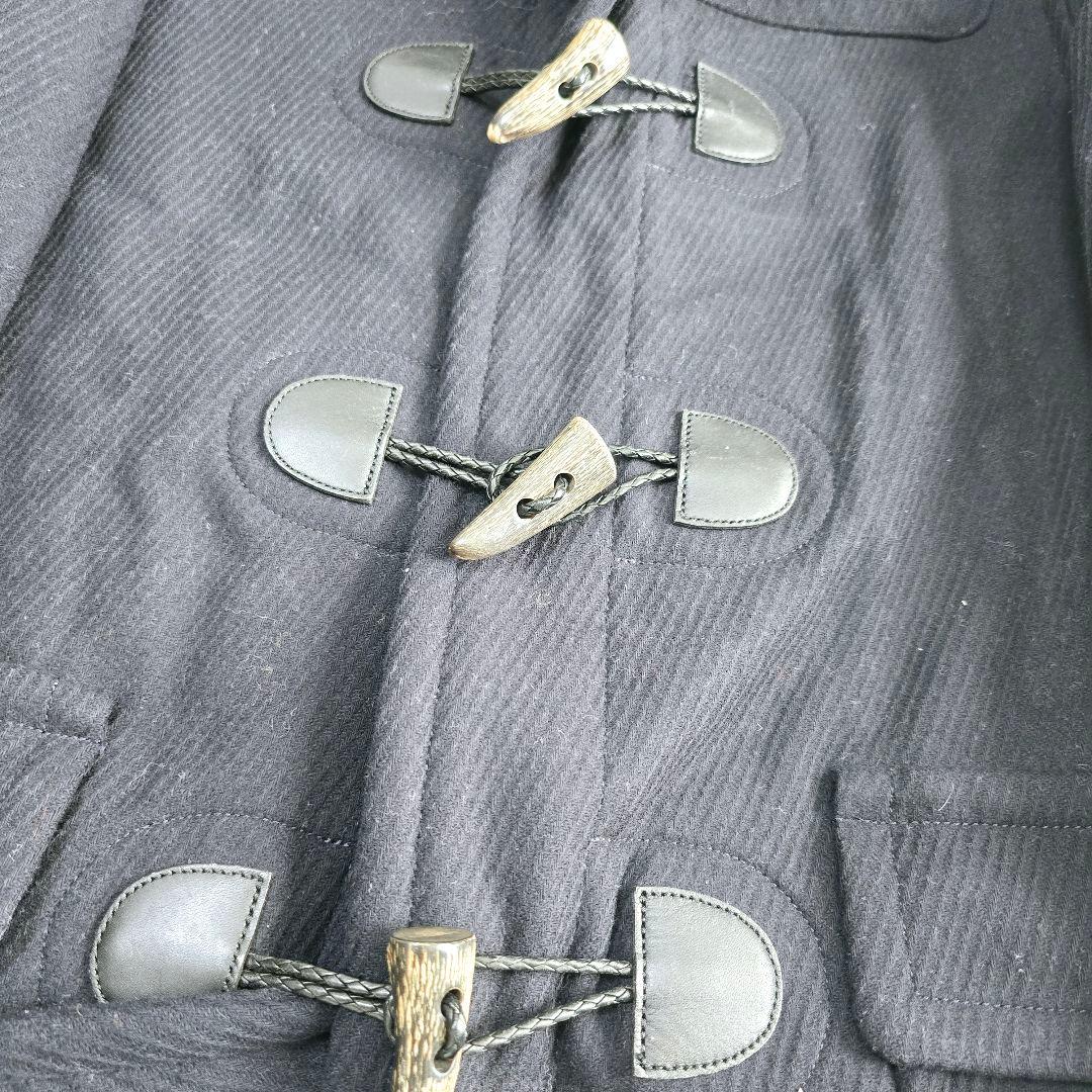 美品✨バーバリーロンドン　ダッフルコート　カシミヤ混　ノバチェック　黒　M