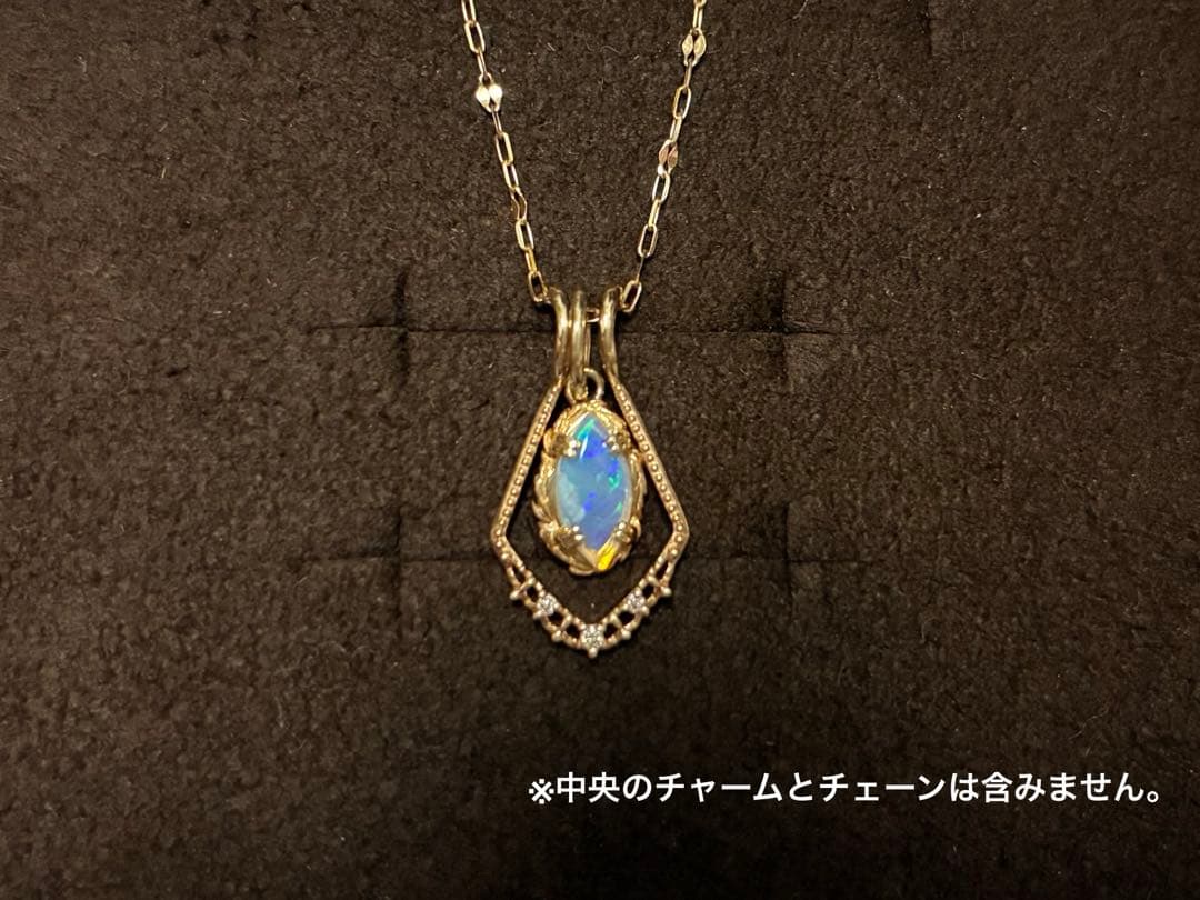 【新品未使用】agete K10 ダイヤモンドネックレスチャーム