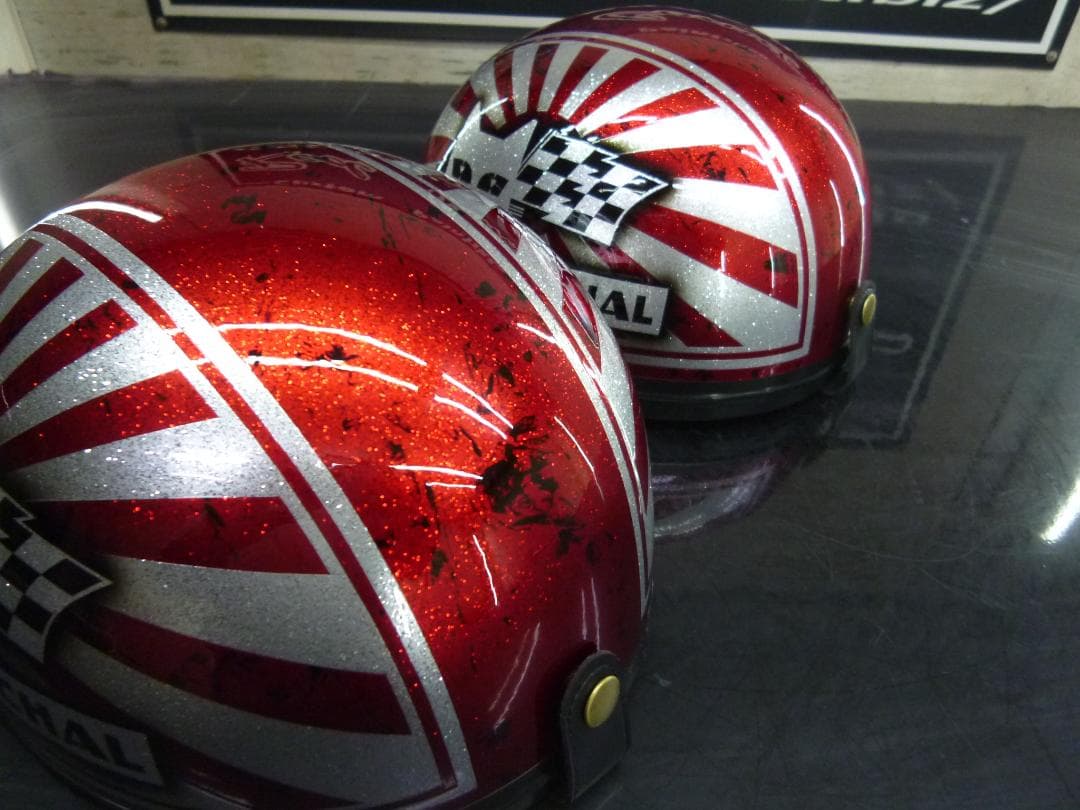 しんのすけ三つボタン2個セット‼送料込！カスタムコルク半　マーシャル日章