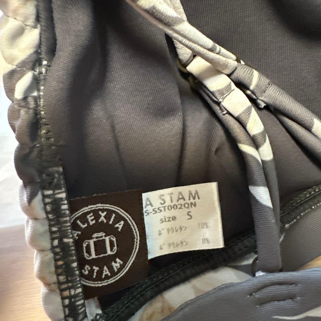 ALEXIA STAM フラワープリント三角ビキニ S