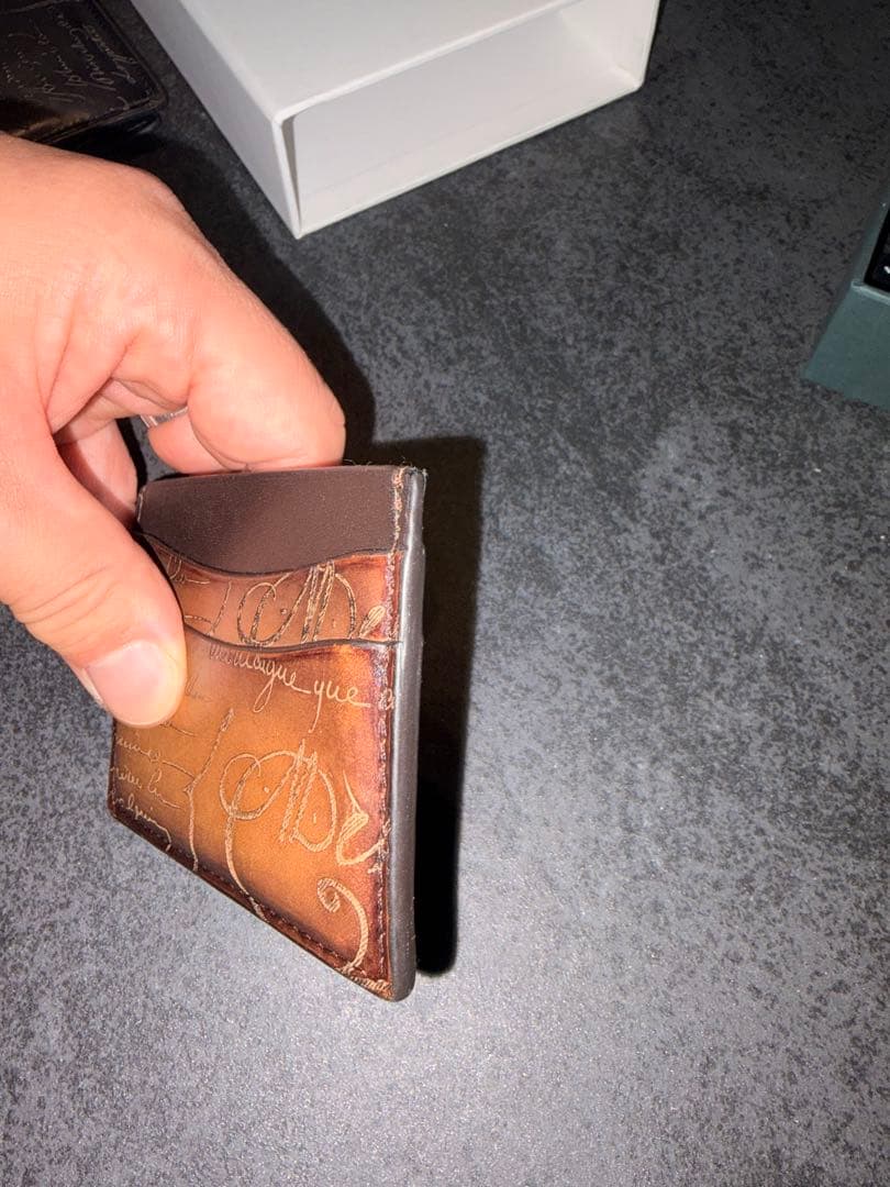 BERLUTI 二つ折り財布 ダークブラウン　カードケースセット