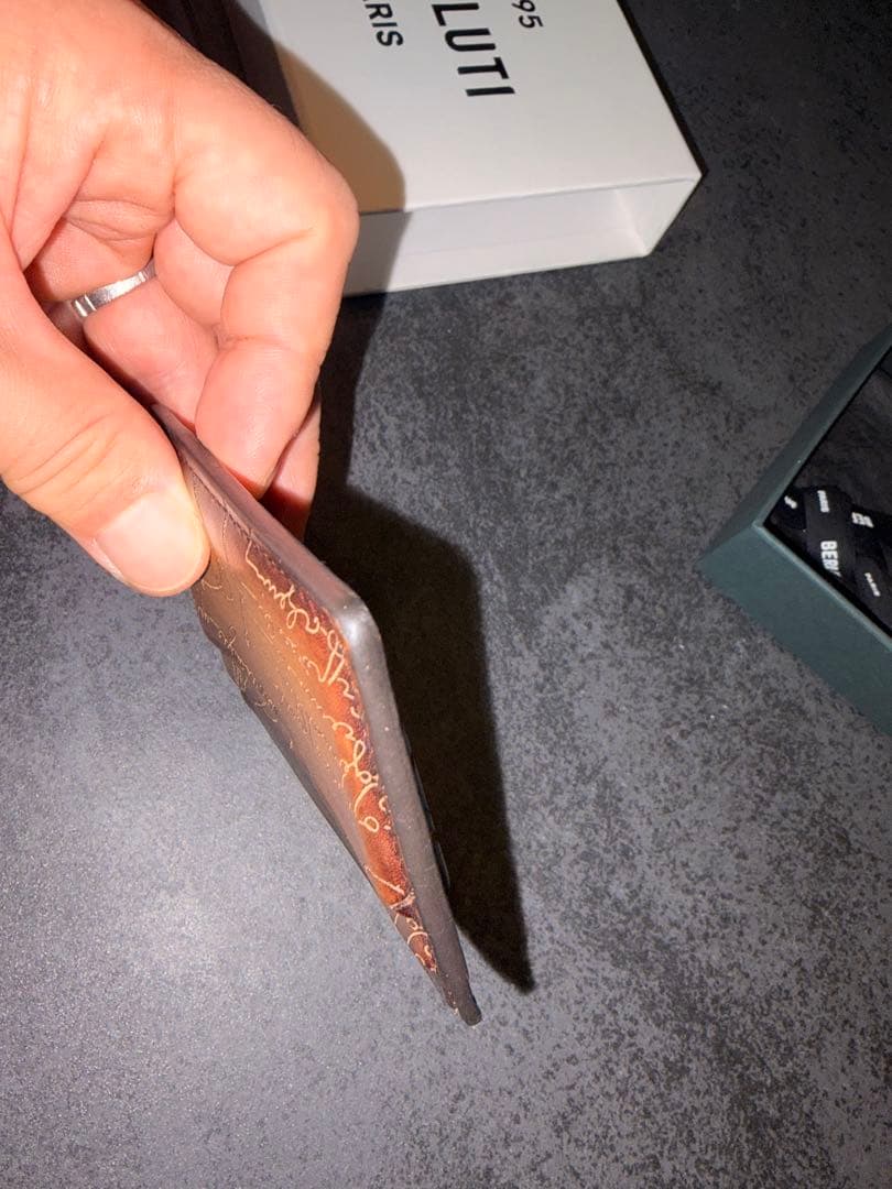 BERLUTI 二つ折り財布 ダークブラウン　カードケースセット