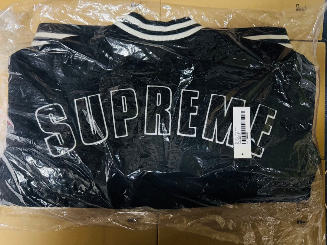 Supreme×New Era MLB Varsity Jacket ブラック