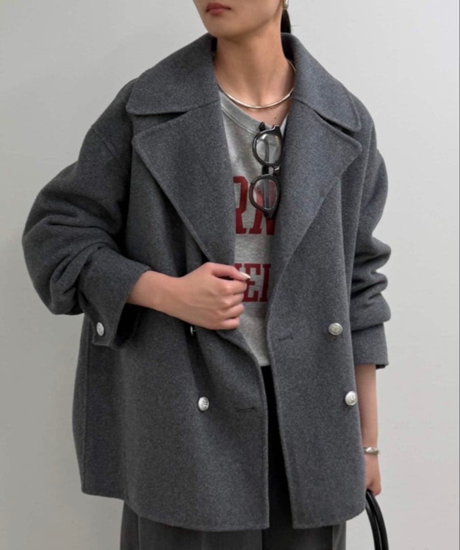 LOUNGEDRESS☆ラウンジドレス☆ミドルリバーコート☆グレー