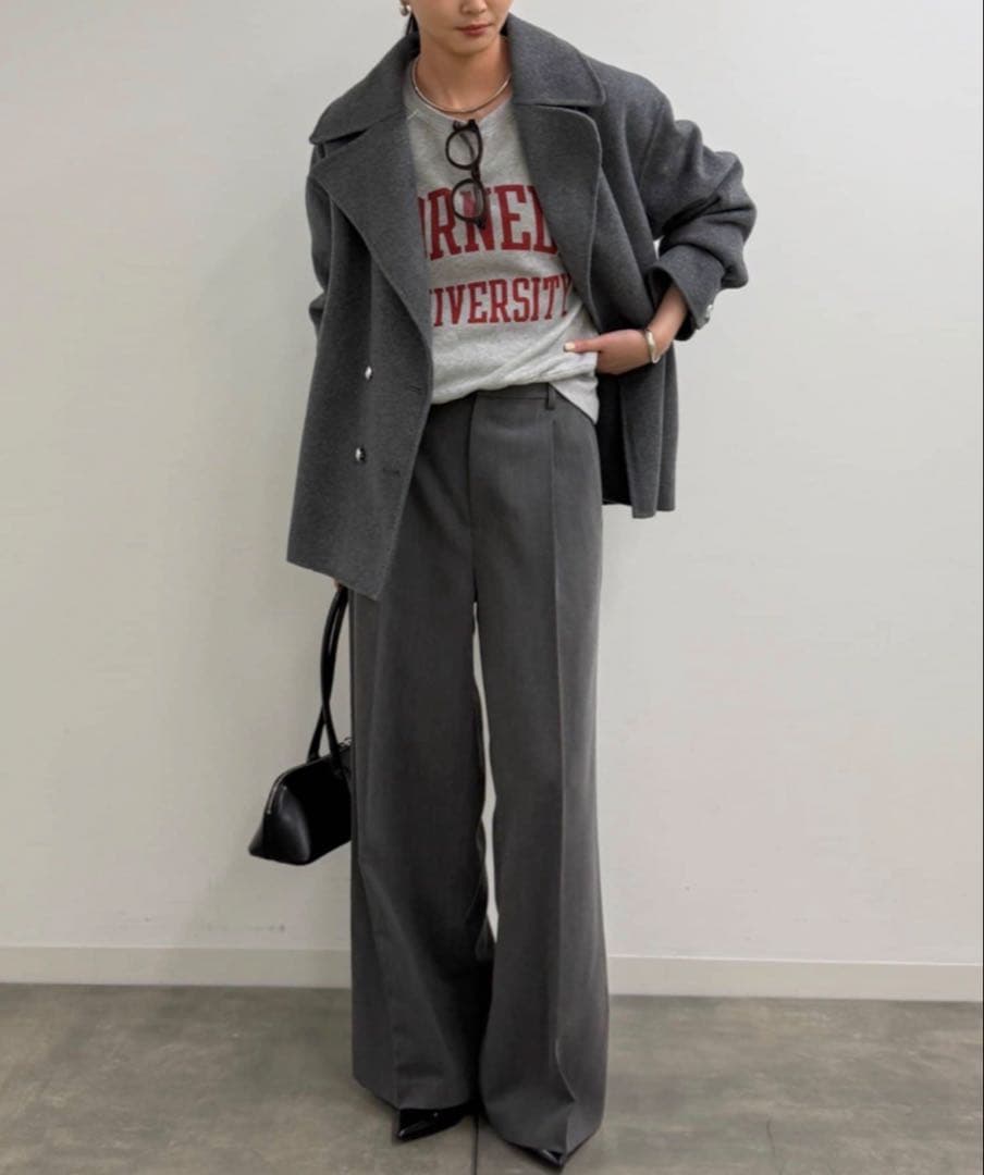 LOUNGEDRESS☆ラウンジドレス☆ミドルリバーコート☆グレー