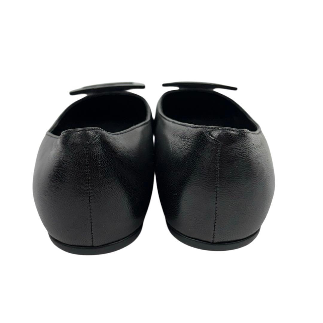 【ほぼ未使用】ロジェヴィヴィエ　フラットパンプス　バックル　黒　24cm