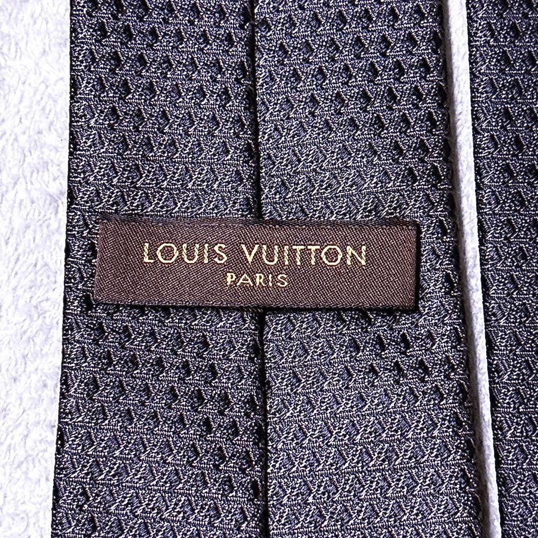 LVモノグラム【未使用】ルイヴィトン ネクタイ 総柄 ジャガード シルク メンズ
