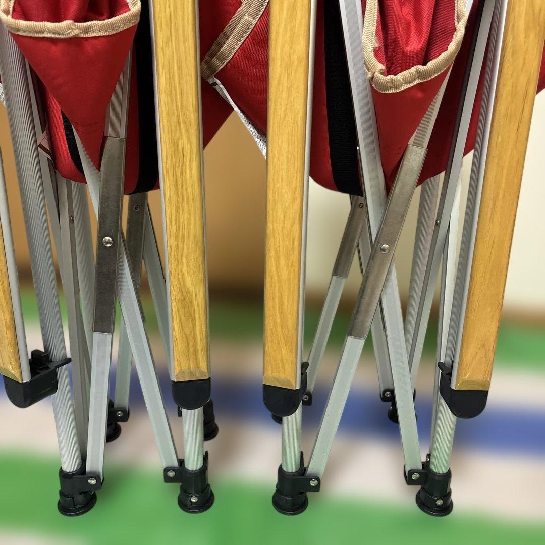 Coleman スリムキャプテンチェア レッド 2脚セット