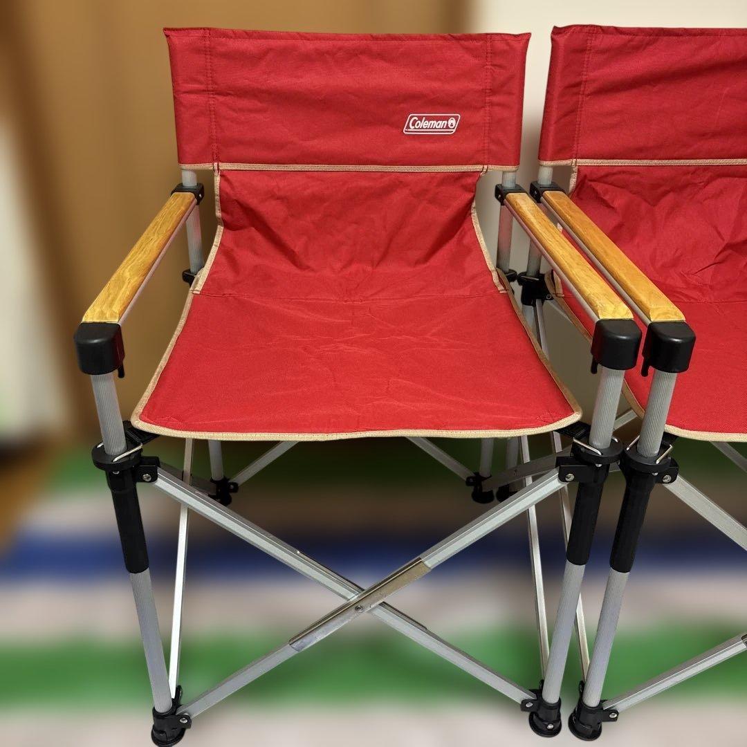 Coleman スリムキャプテンチェア レッド 2脚セット