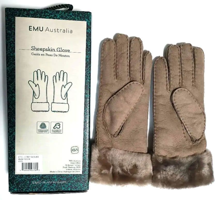 エミュ　Apollo Bay Gloves　シープスキン　手袋 マッシュルーム