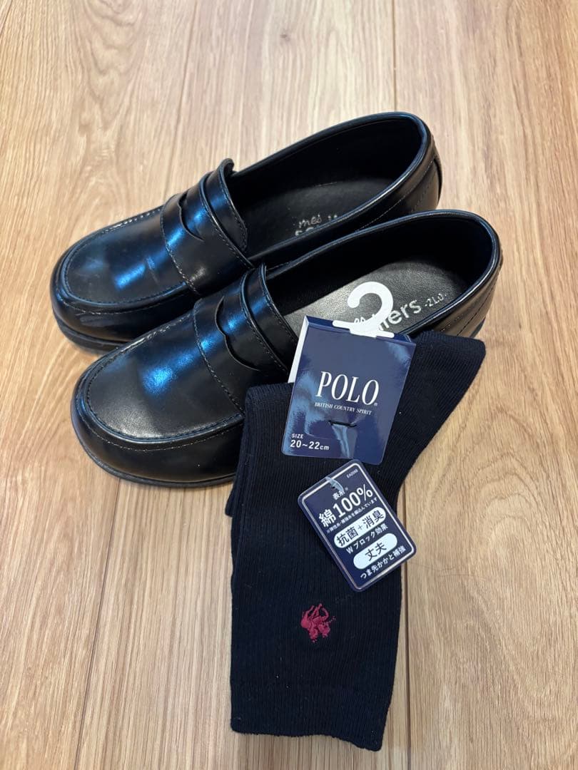 卒園式入学式用CHOPINショパンスーツ(120㎝)と靴下と革靴セット