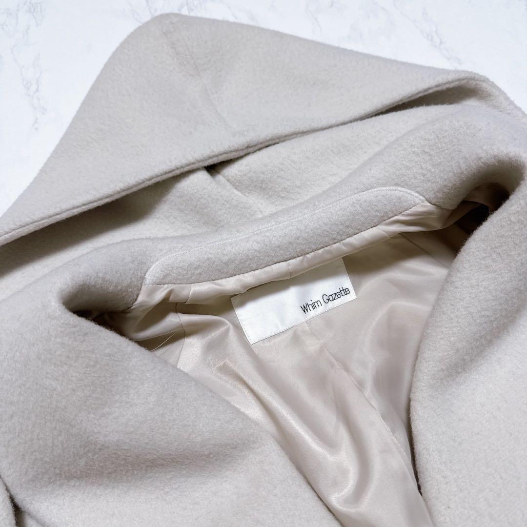 美品 ✨Whim Gazette メリンプフーデッドコートショート丈