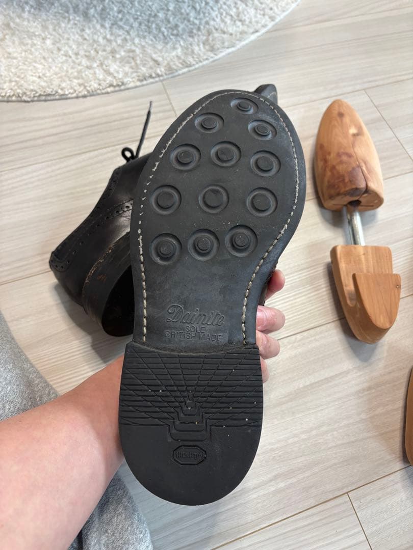 トリッカーズ　バートン　8ハーフ　革靴　rrl