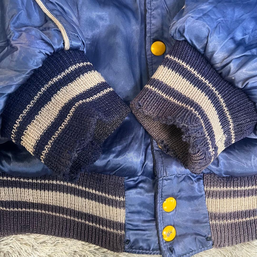 50s 60s ウール スタジャン サテン ジャケット リバーシブル USA製