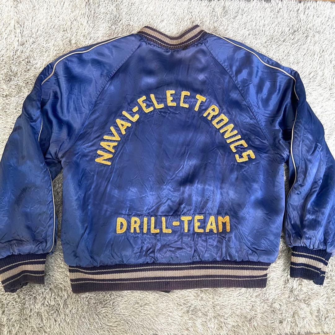 50s 60s ウール スタジャン サテン ジャケット リバーシブル USA製