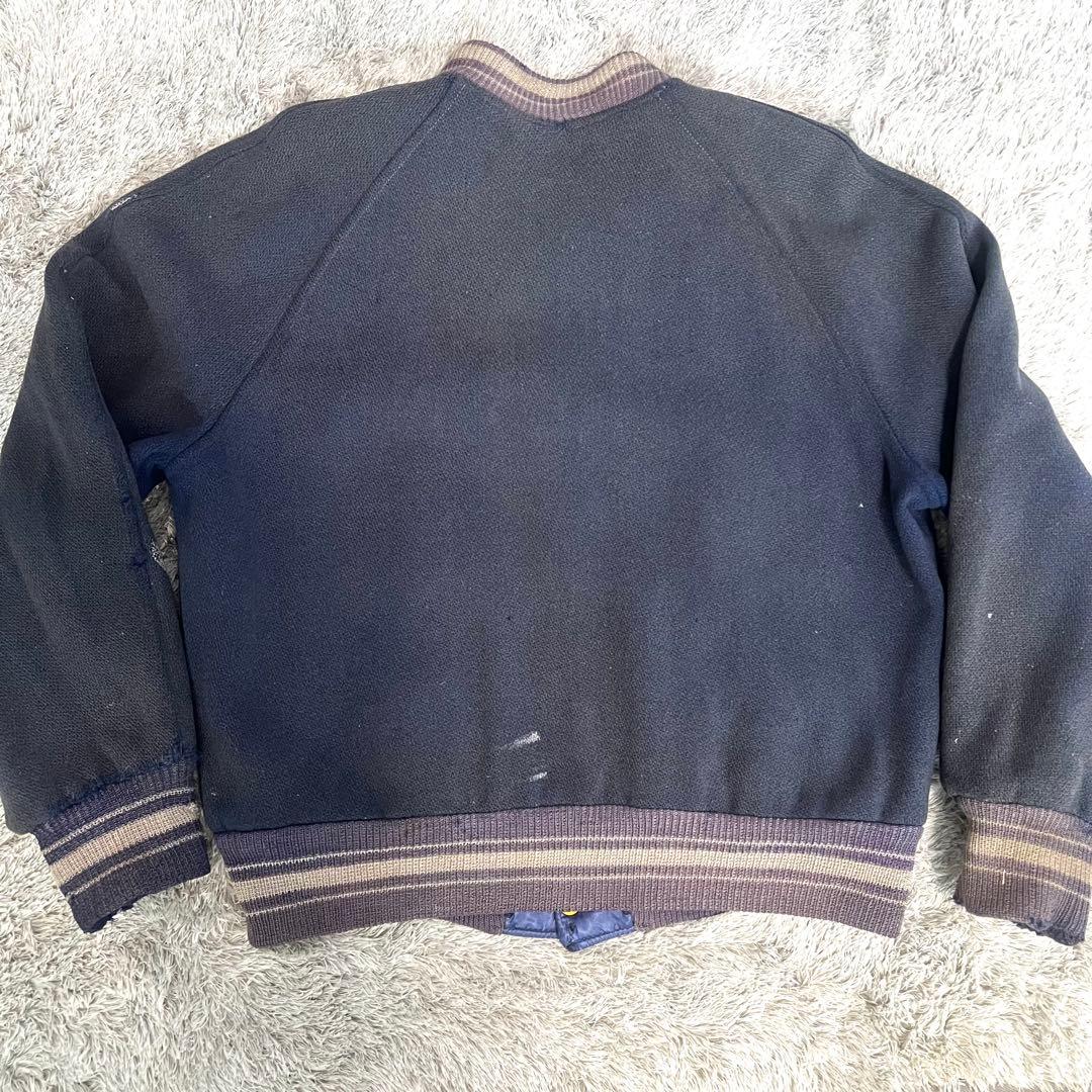 50s 60s ウール スタジャン サテン ジャケット リバーシブル USA製