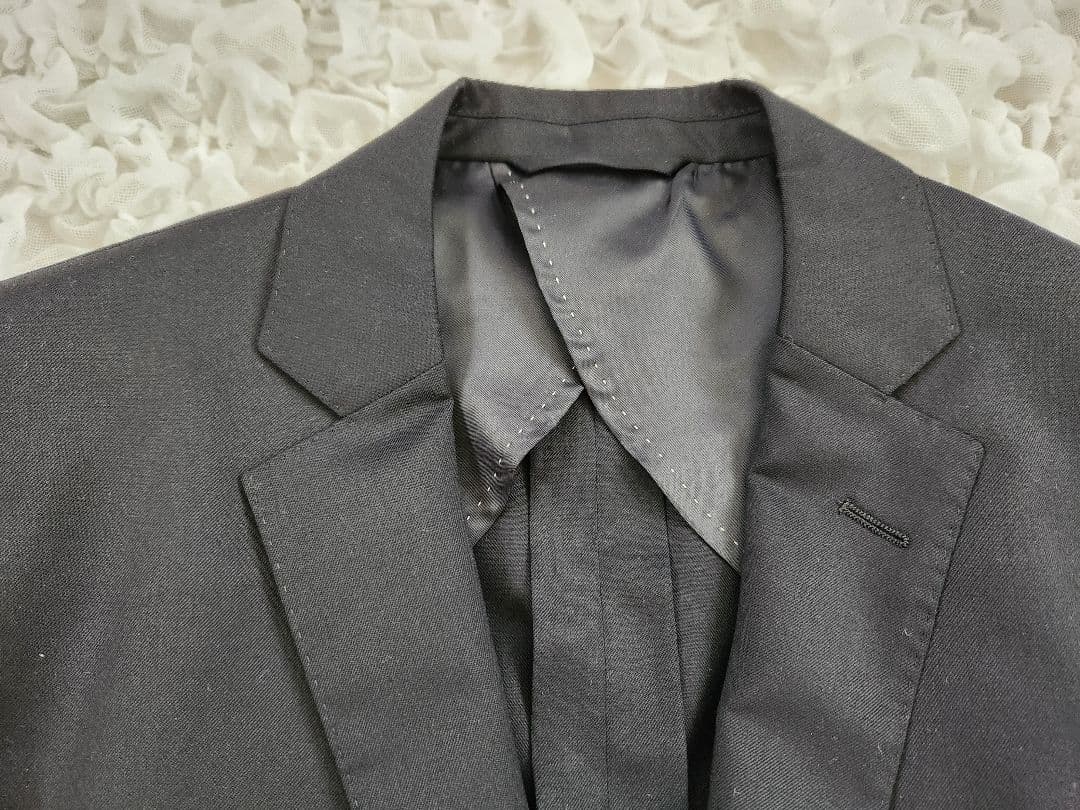 【新品】Mr.JUNKOメンズスーツ黒無地YA7