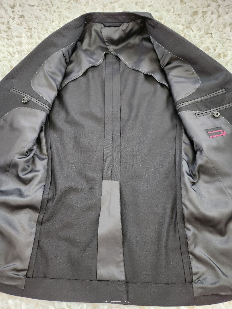 【新品】Mr.JUNKOメンズスーツ黒無地YA7