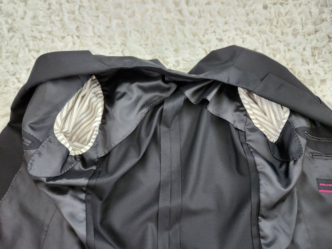 【新品】Mr.JUNKOメンズスーツ黒無地YA7