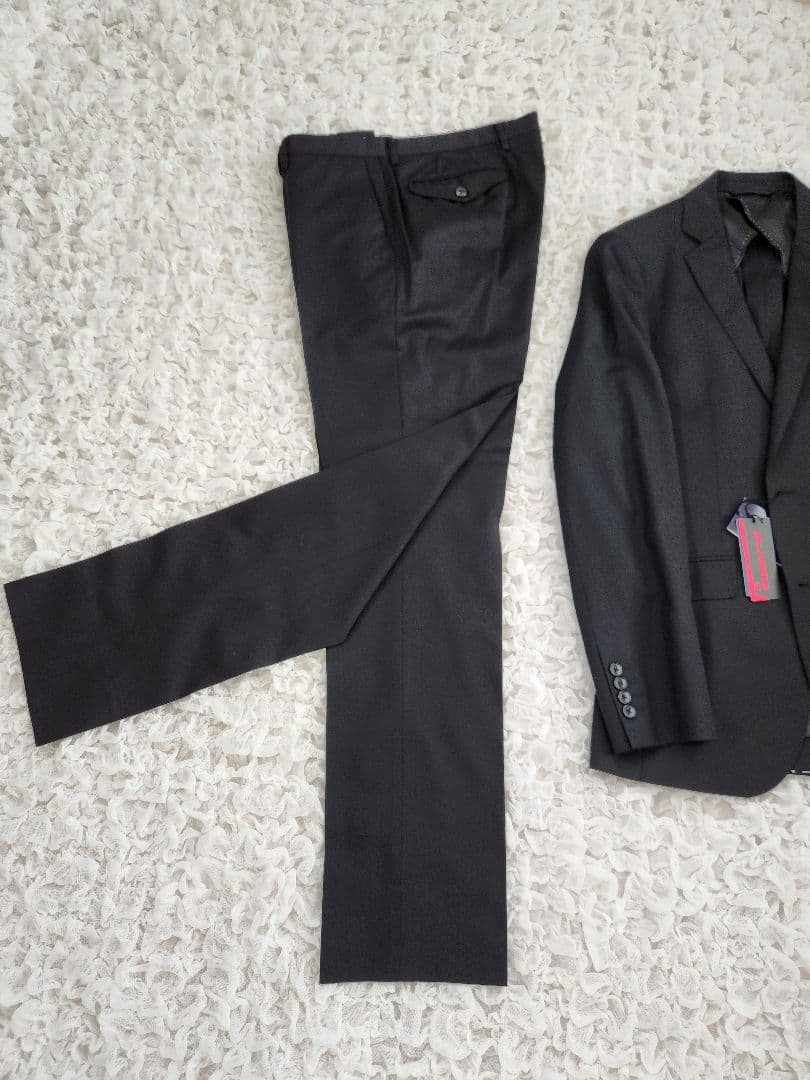 【新品】Mr.JUNKOメンズスーツ黒無地YA7